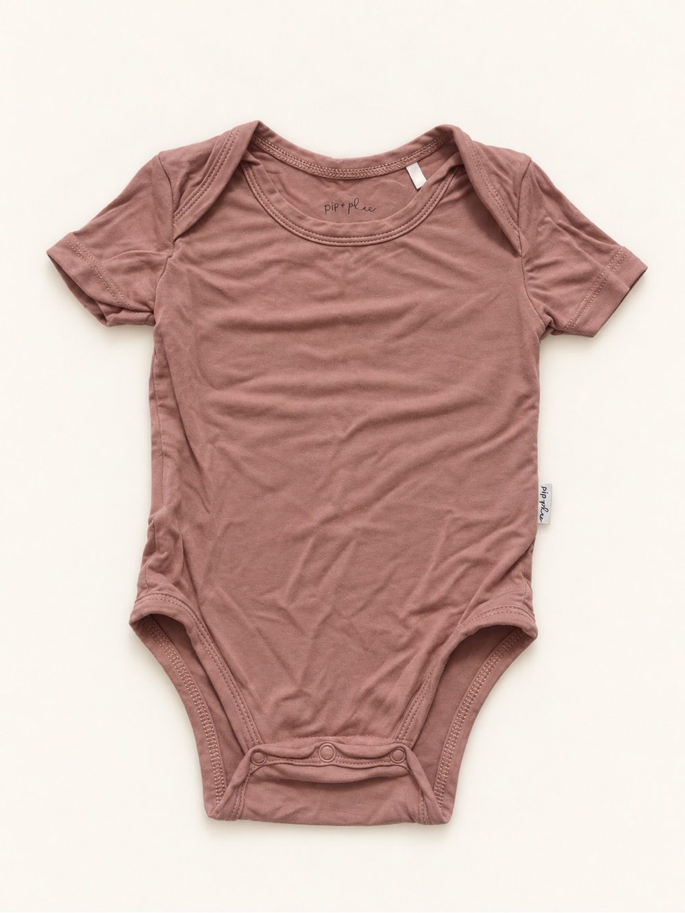 Pip & Phee Mauve Short-Sleeve Baby One-Piece